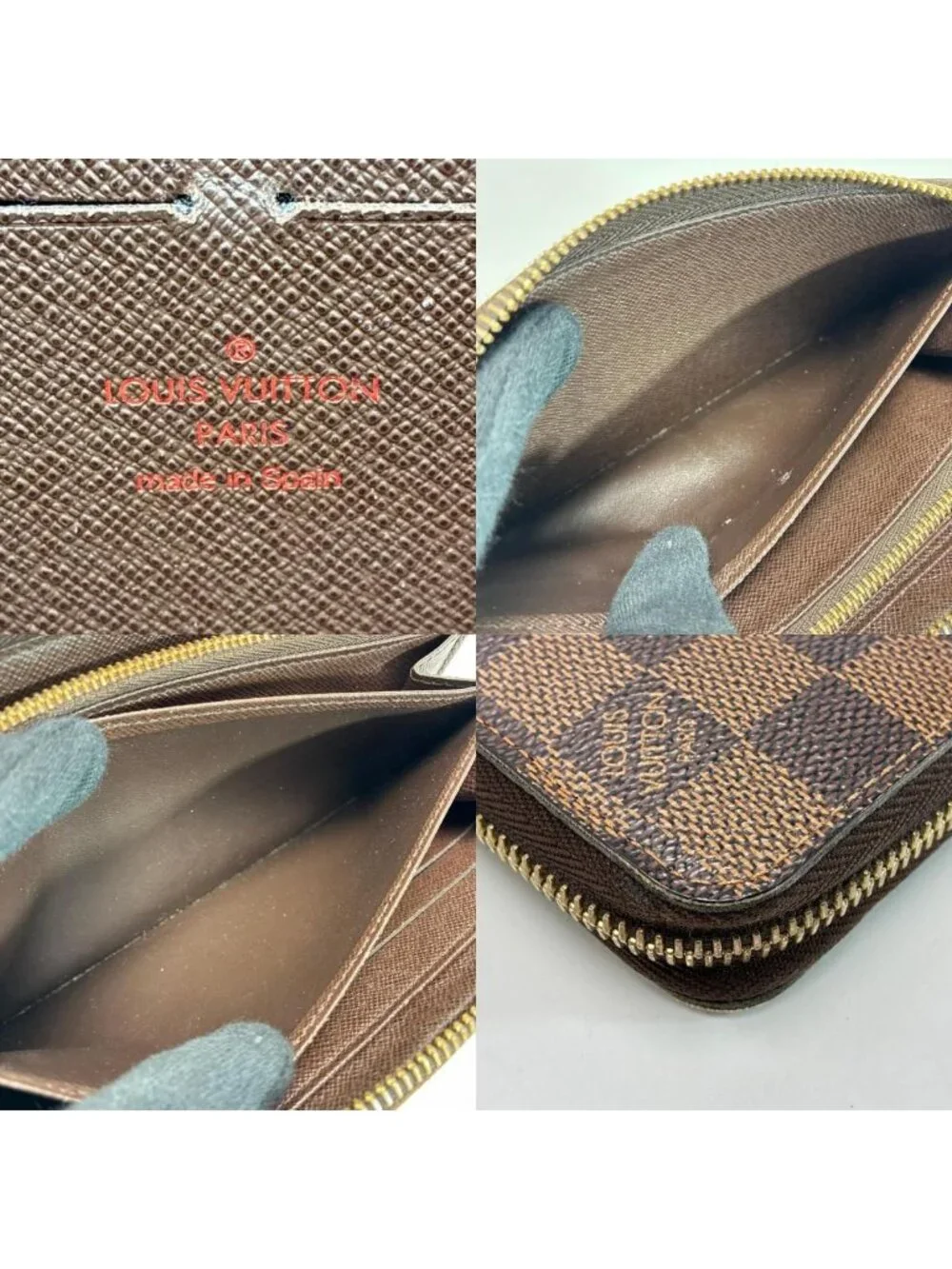 Louis Vuitton Damier Zippy Wallet Zip Around Ebene